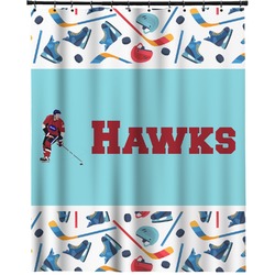 Hockey 2 Extra Long Shower Curtain - 70"x84" (Personalized)