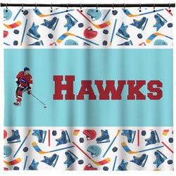 Hockey 2 Shower Curtain - 71" x 74" (Personalized)