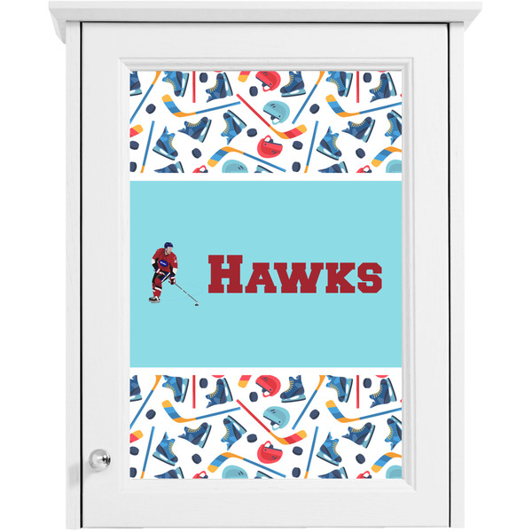 Hockey 2 Single White Cabinet Decal