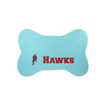 Hockey 2 Bone Shaped Dog Food Mat (Small) (Personalized)