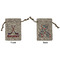 Hockey 2 Small Burlap Gift Bag - Front and Back
