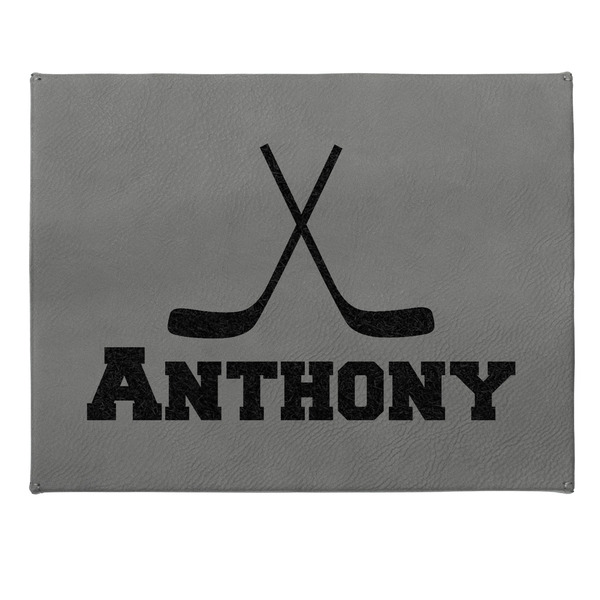 Hockey 2 Small Engraved Gift Box with Leather Lid - Approval