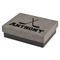 Hockey 2 Small Gift Box w/ Engraved Leather Lid (Personalized)