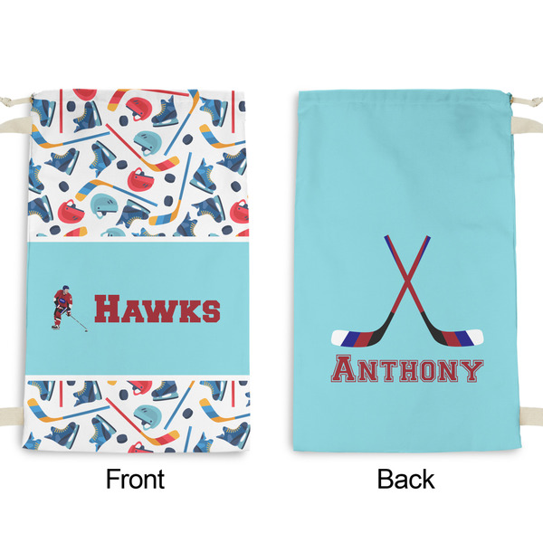 Hockey 2 Small Laundry Bag - Front & Back View