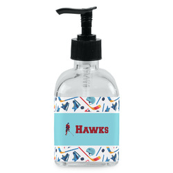 Hockey 2 Glass Soap & Lotion Bottle (Personalized)
