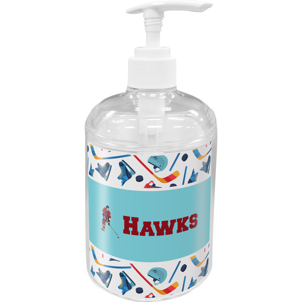 Custom Hockey 2 Acrylic Soap & Lotion Bottle (Personalized)