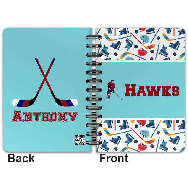 Hockey 2 Spiral Journal 5 x 7 - Apvl