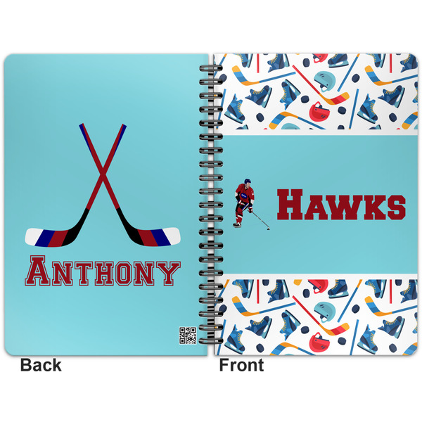 Hockey 2 Spiral Journal 7 x 10 - Apvl