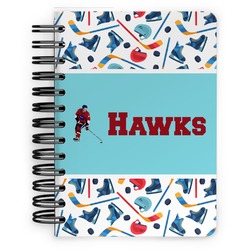 Hockey 2 Spiral Notebook - 5x7 w/ Name or Text