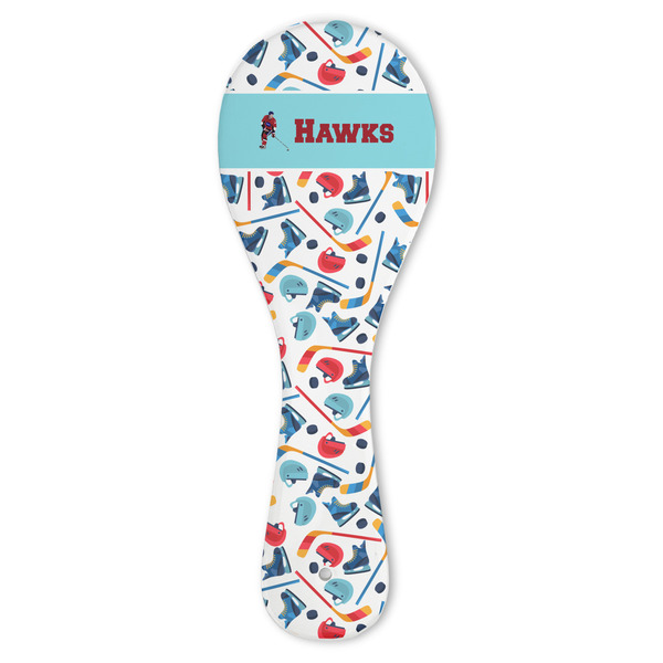 Custom Hockey 2 Ceramic Spoon Rest (Personalized)