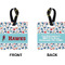 Hockey 2 Square Luggage Tag (Front + Back)