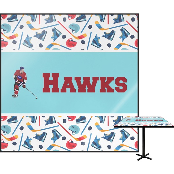 Custom Hockey 2 Square Table Top - 30" (Personalized)