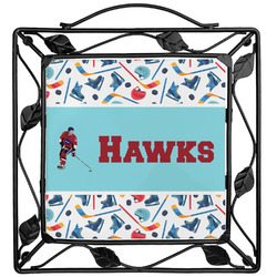 Hockey 2 Square Trivet (Personalized)