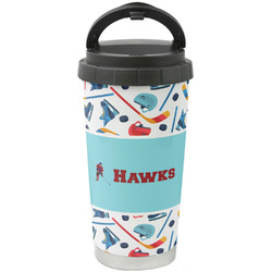 Hockey 2 Stainless Steel Coffee Tumbler (Personalized)