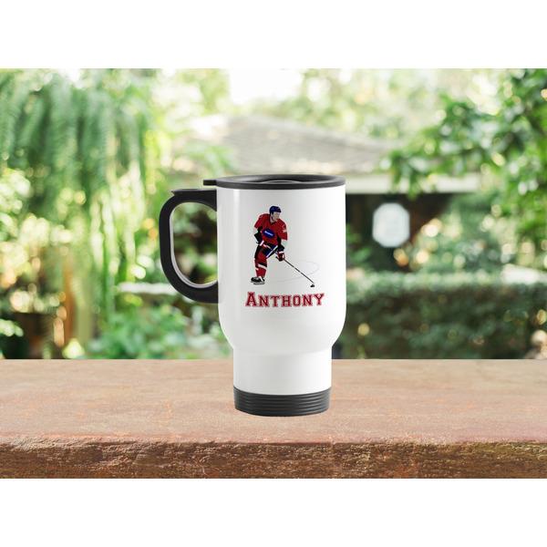 Hockey 2 Stainless Steel Travel Mug with Handle Lifestyle