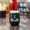 Hockey 2 Stainless Wine Tumblers - Black - Double Sided - In Context