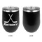 Hockey 2 Stainless Wine Tumblers - Black - Single Sided - Approval