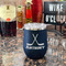Hockey 2 Stainless Wine Tumblers - Navy - Single Sided - In Context