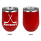 Hockey 2 Stainless Wine Tumblers - Red - Single Sided - Approval
