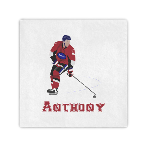 Custom Hockey 2 Standard Cocktail Napkins (Personalized)