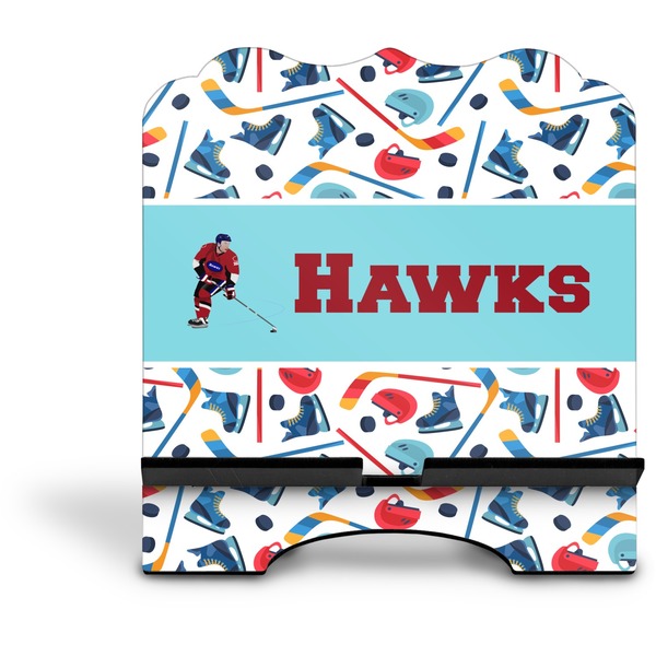 Hockey 2 Stylized Tablet Stand - Front without iPad