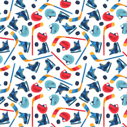 Hockey 2 Fabric by the Yard
