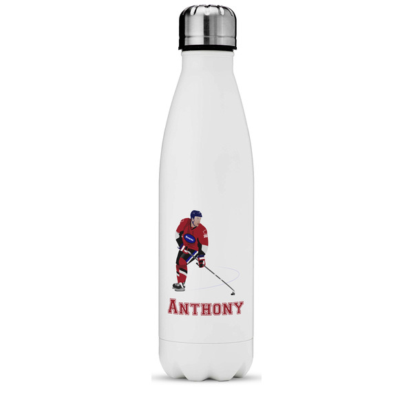 Custom Hockey 2 Water Bottle - 17 oz. - Stainless Steel - Full Color Printing (Personalized)