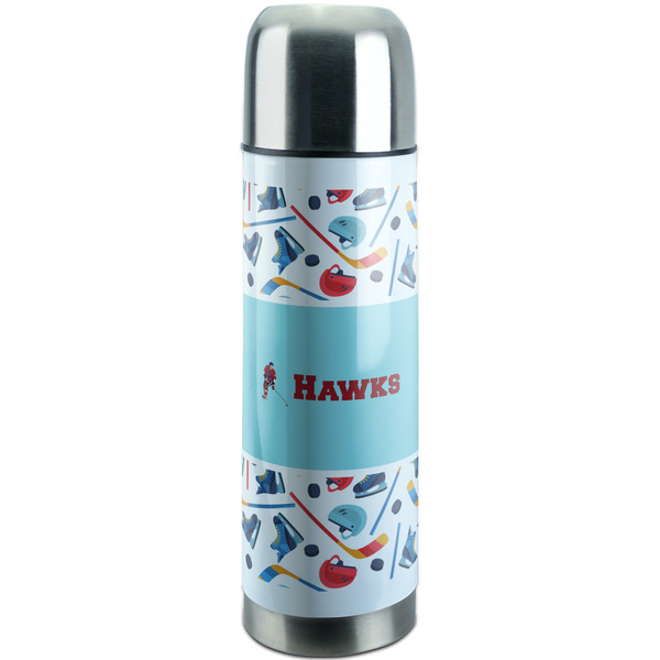 Custom Hockey 2 Stainless Steel Thermos (Personalized)