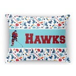 Hockey 2 Rectangular Throw Pillow Case - 12"x18" (Personalized)