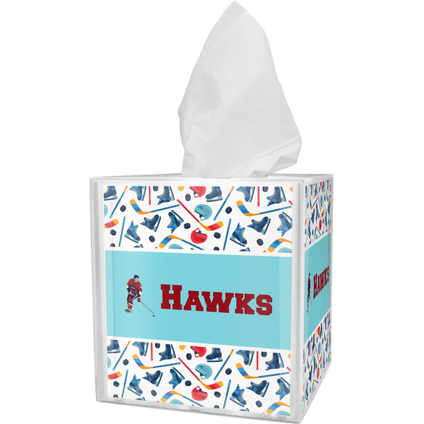 Custom Hockey 2 Tissue Box Cover (Personalized)
