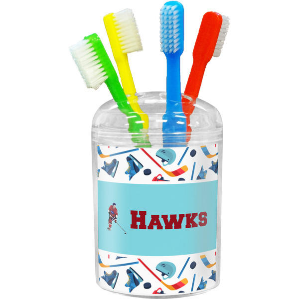 Custom Hockey 2 Toothbrush Holder (Personalized)