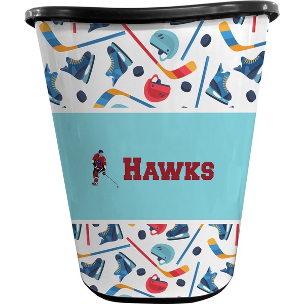 Hockey 2 Trash Can Black