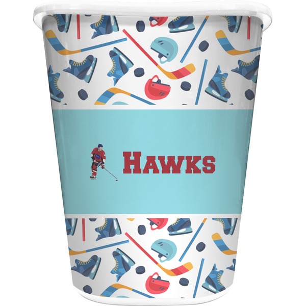 Custom Hockey 2 Waste Basket (Personalized)