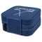 Hockey 2 Travel Jewelry Boxes - Leather - Navy Blue - View from Rear