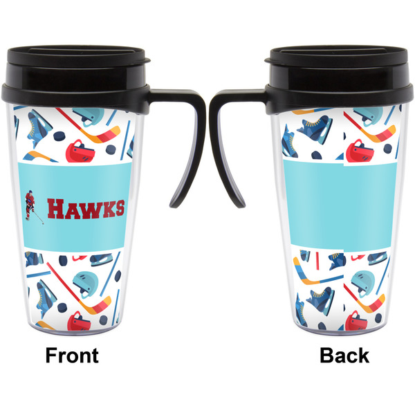 Hockey 2 Travel Mug with Black Handle - Approval