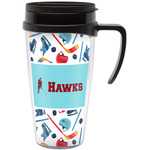 Hockey 2 Acrylic Travel Mug with Handle (Personalized)