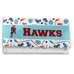 Hockey 2 Vinyl Checkbook Cover (Personalized)