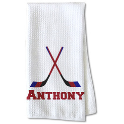 Hockey 2 Kitchen Towel - Waffle Weave - Partial Print (Personalized)