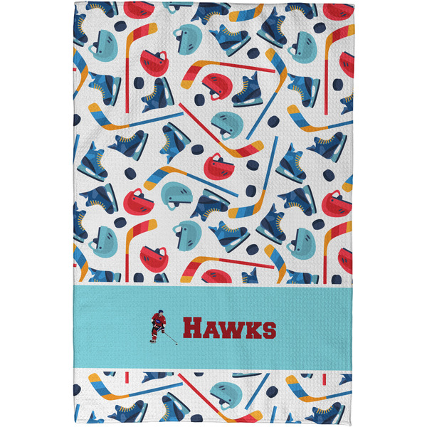 Hockey 2 Waffle Weave Towel - Full Color Print - Approval Image