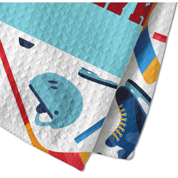Hockey 2 Waffle Weave Towel - Closeup of Material Image