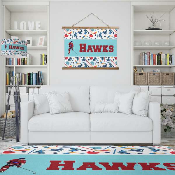 Hockey 2 Wall Hanging Tapestry - IN CONTEXT