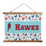 Hockey 2 Wall Hanging Tapestry - Wide (Personalized)