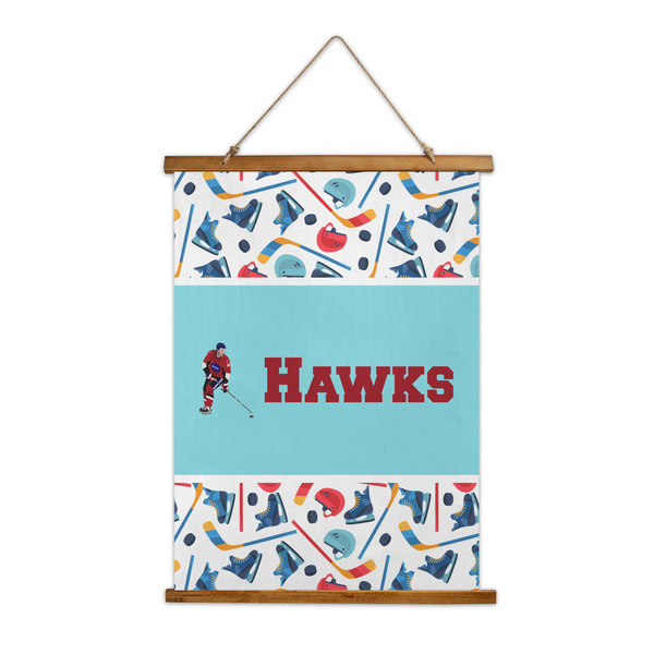 Custom Hockey 2 Wall Hanging Tapestry - Tall (Personalized)