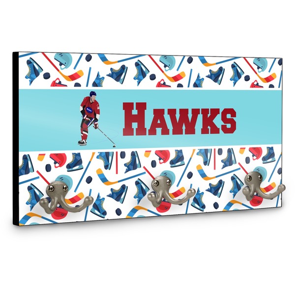Hockey 2 Wall Mounted Coat Hanger - Side View
