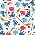 Hockey 2 Wallpaper & Surface Covering (Water Activated 24"x 24" Sample)