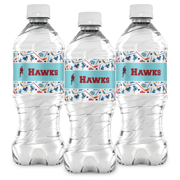 Hockey 2 Water Bottle Labels - Front View
