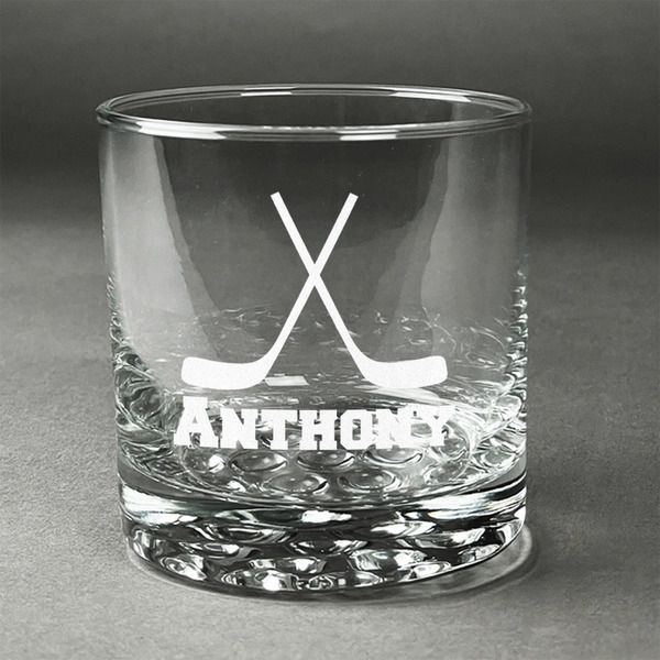Custom Hockey 2 Whiskey Glass (Single) (Personalized)