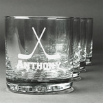 Hockey 2 Whiskey Glasses (Set of 4) (Personalized)