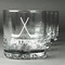 Hockey 2 Whiskey Glasses Set of 4 - Engraved Front