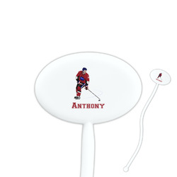 Hockey 2 Oval Plastic Stir Sticks (Personalized)